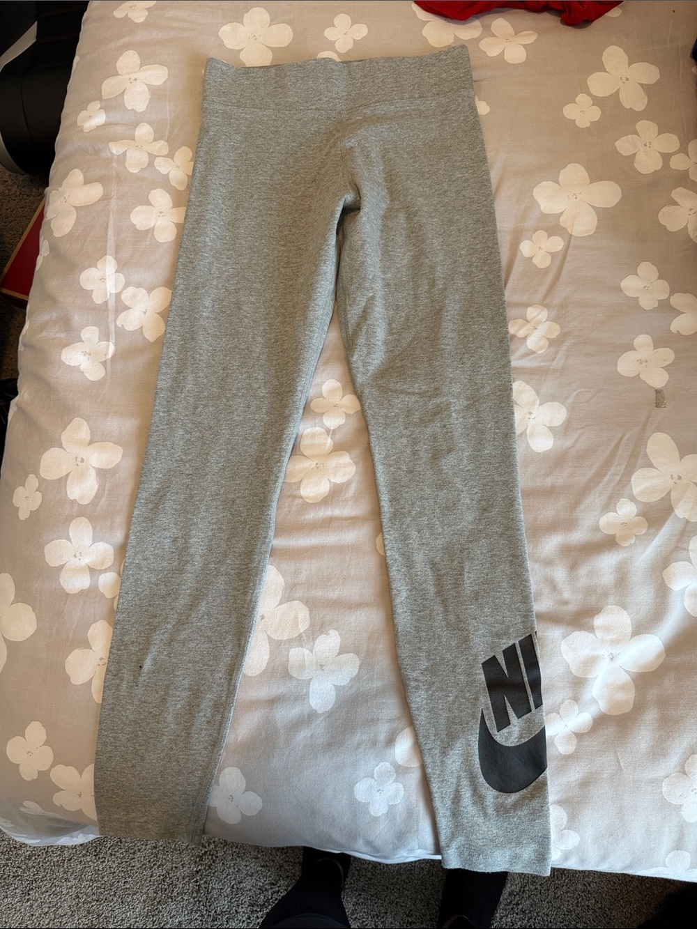 Nike Kids' Grey Logo Leggings
